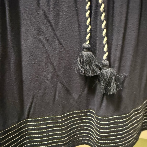 LOFT Navy Blue Mini Dress with Tie Waist - Picture 3 of 6